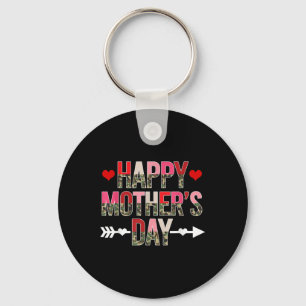 Camouflage Happy Mothers Day For Women Mom Grandma Keychain