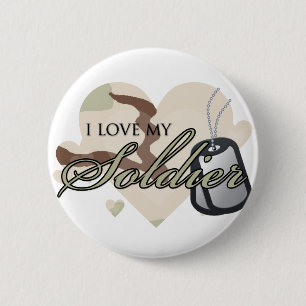 Camouflage Heart 2 Inch Round Button