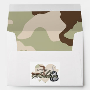 Camouflage Heart Envelopes