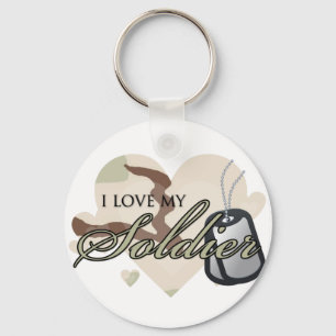 Camouflage Heart Keychain