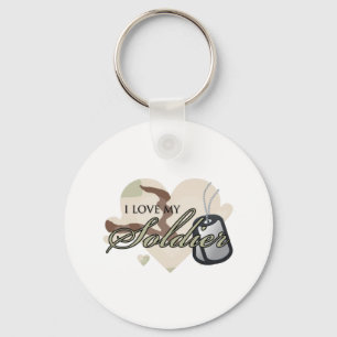 Camouflage Heart Keychain