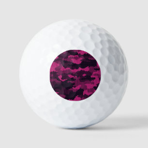 Camouflage hexagonal, military texture background golf balls