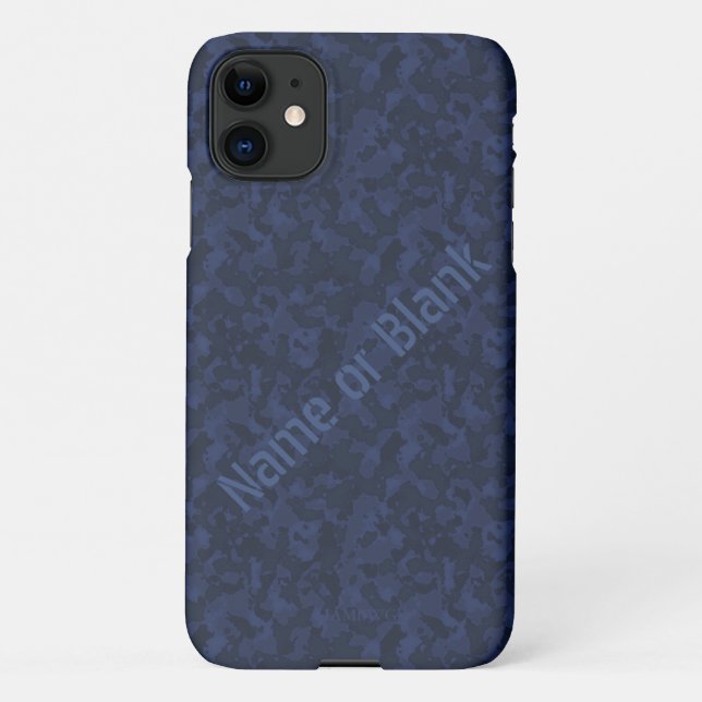 Camouflage iPhone Case in Navy HAMbWG (Back)