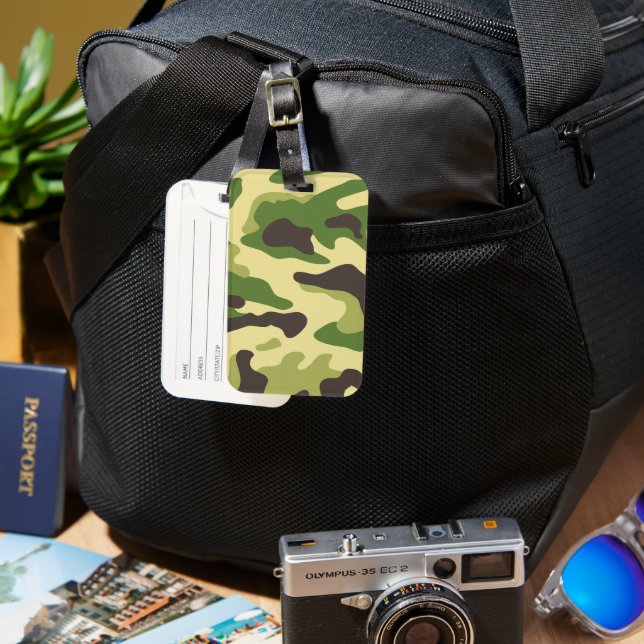 Camouflage Luggage Tag (Front & Back)