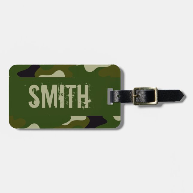 Camouflage Luggage Tag (Front Horizontal)