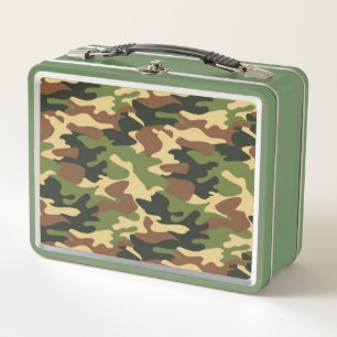 camouflage metal lunch box