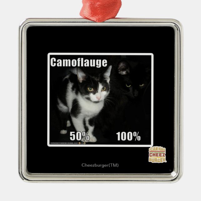 Camouflage Metal Ornament (Front)