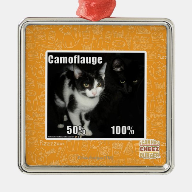 Camouflage Metal Ornament (Front)