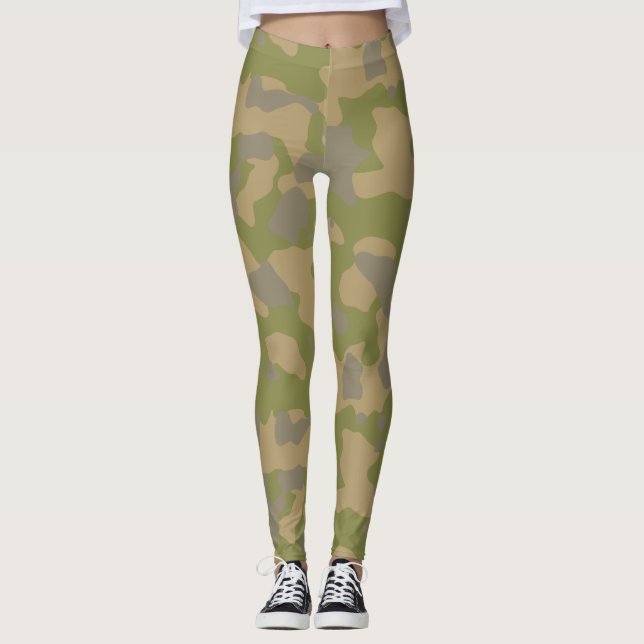 Camouflage militaire personnalisé Style 3 leggings (Devant)