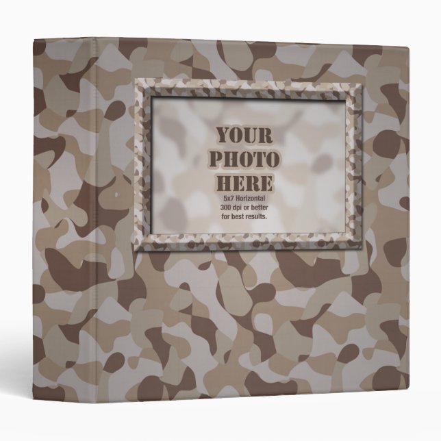 Camouflage Military 1.5 inch Binder (Front/Spine)