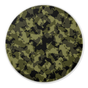 Camouflage military style ceramic knob
