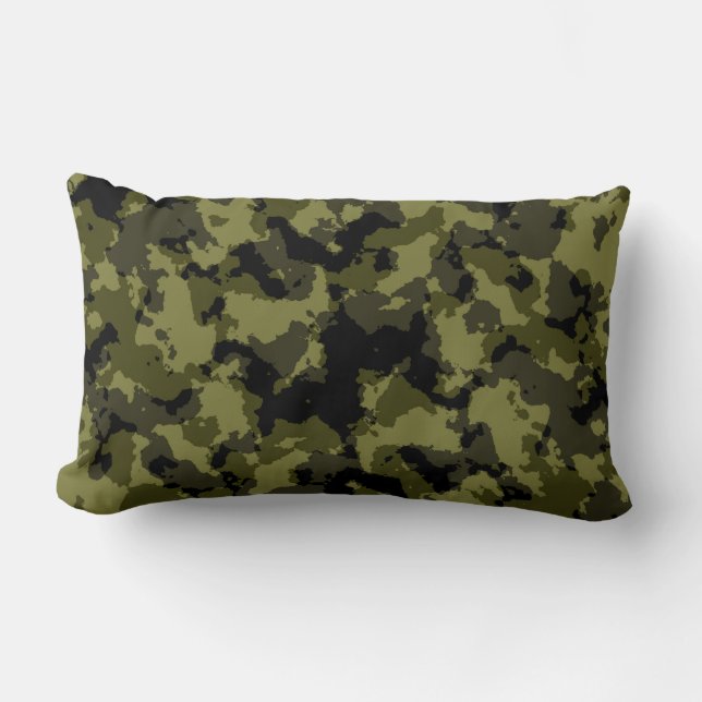 Camouflage military style lumbar pillow (Front)