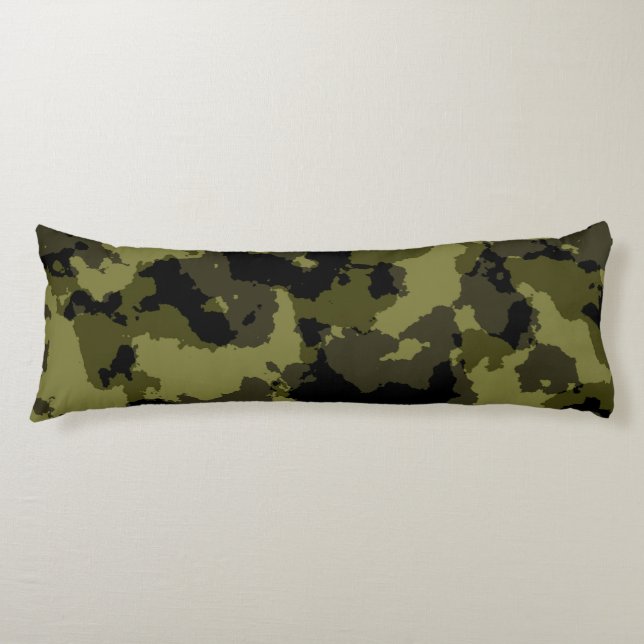 Camouflage military style pattern body pillow (Front)