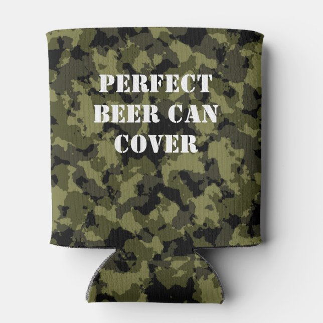 Camouflage military style pattern can cooler (Back)