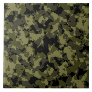 Camouflage military style pattern tile