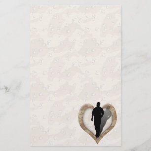 Camouflage Missing You Stationery