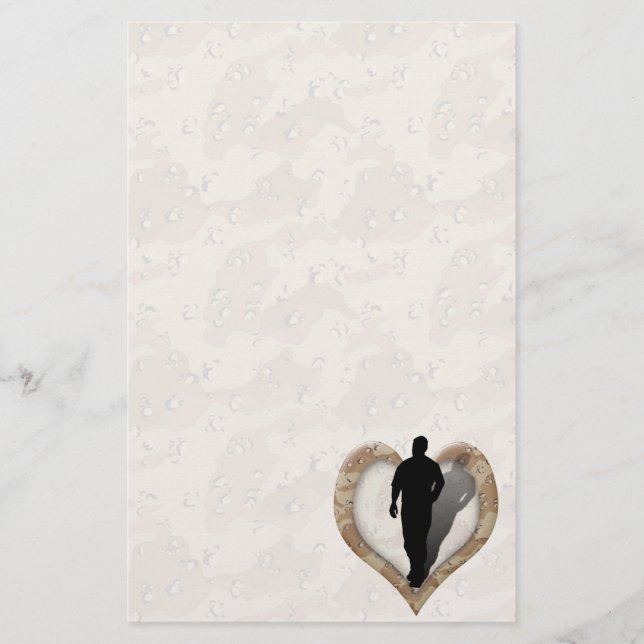Camouflage Missing You Stationery (Front)