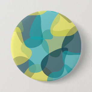 Camouflage, modern, cool, trendy, urban geometric 3 inch round button
