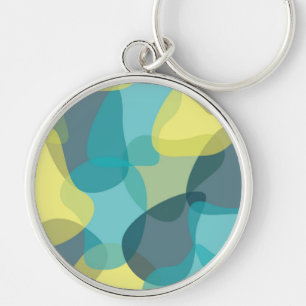 Camouflage, modern, cool, trendy, urban geometric keychain