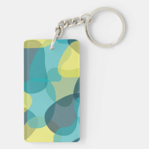 Camouflage, modern, cool, trendy, urban geometric keychain