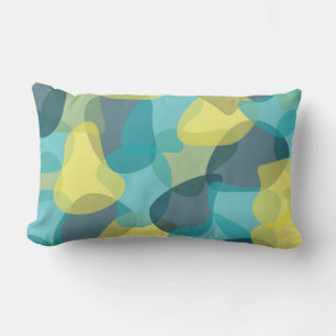 Camouflage, modern, cool, trendy, urban geometric lumbar pillow