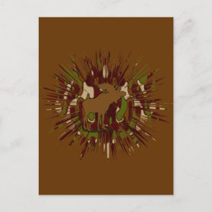 Camouflage Moose Break-out Camo Postcard