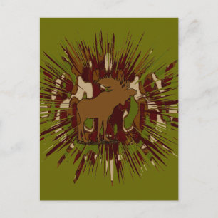Camouflage Moose Break-out Camo Postcard