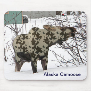 Camouflage Moose (Camoose) Mouse Pad