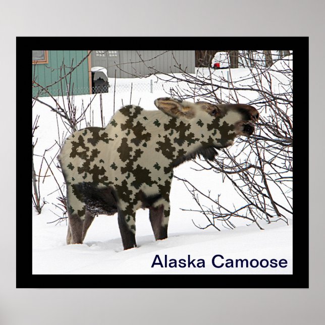 Camouflage Moose Poster (Front)