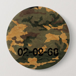Camouflage Muster 4 Inch Round Button