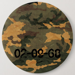 Camouflage Muster 6 Inch Round Button