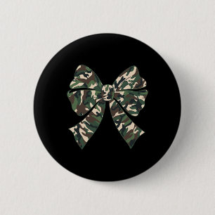 Camouflage Old Camo Bow Camo Coquette Bow Hunting 2 Inch Round Button