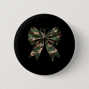 Camouflage Old Camo Bow Camo Coquette Bow Hunting 2 Inch Round Button