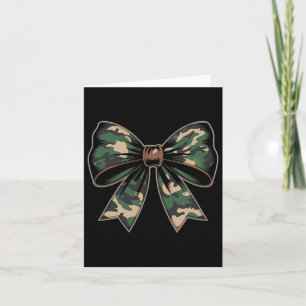 Camouflage Old Camo Bow Camo Coquette Bow Hunting Card