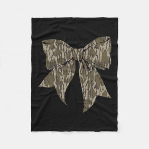 Camouflage Old Camo Bow Camo Coquette Bow Hunting Fleece Blanket