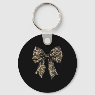 Camouflage Old Camo Bow Camo Coquette Bow Hunting  Keychain