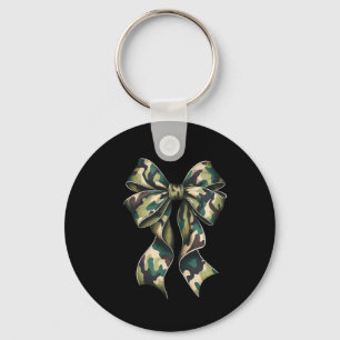Camouflage Old Camo Bow Camo Coquette Bow Hunting Keychain