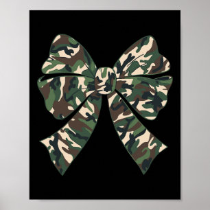 Camouflage Old Camo Bow Camo Coquette Bow Hunting Poster
