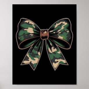 Camouflage Old Camo Bow Camo Coquette Bow Hunting  Poster