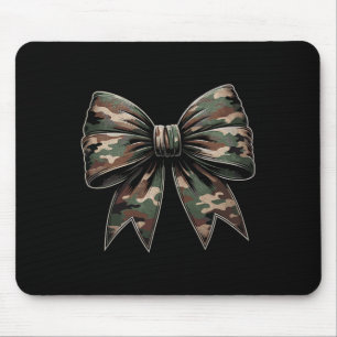 Camouflage Old Camo Bow Camo Women Coquette Bow Hu Mouse Pad