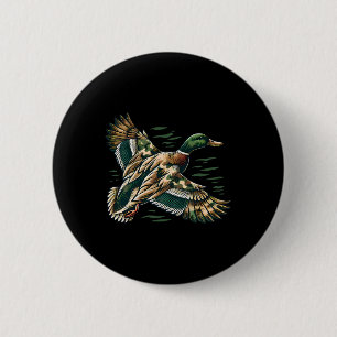 Camouflage Old School Camo Coquette Bow Duck Hunti 2 Inch Round Button