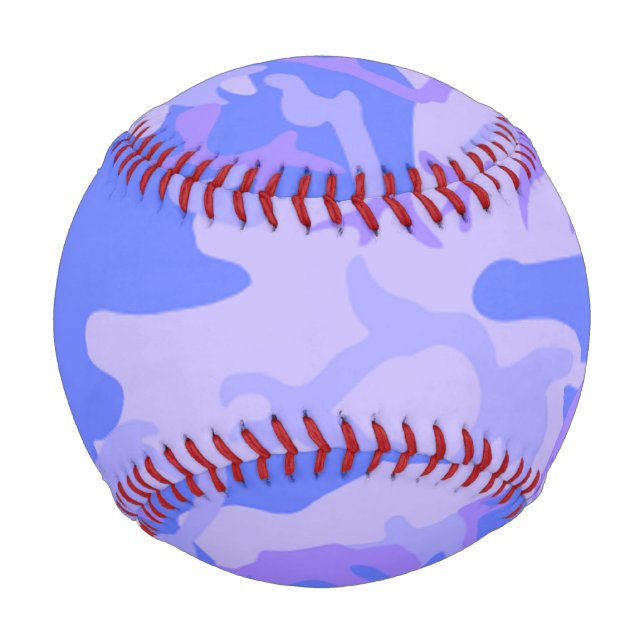 Camouflage Pastel Blue Abstract Pattern Baseball (Front)