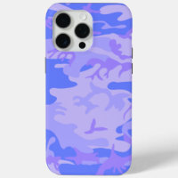 Camouflage Pastel Blue Abstract Pattern