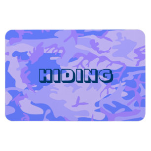 Camouflage Pastel Blue Abstract Pattern Hiding Magnet