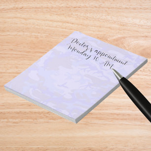Camouflage Pastel Blue Abstract Pattern Notepad