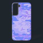 Camouflage Pastel Blue Abstract Pattern Samsung Galaxy Case<br><div class="desc">Camouflage pastel blue abstract pattern Galaxy S22  Case. Personalize this template with your art or photo and customize it to your liking. The product features a blue and purple camouflage pattern.</div>