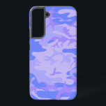 Camouflage Pastel Blue Abstract Pattern Samsung Galaxy Case<br><div class="desc">Camouflage pastel blue abstract pattern Galaxy S22  Case. Personalize this template with your art or photo and customize it to your liking. The product features a blue and purple camouflage pattern.</div>