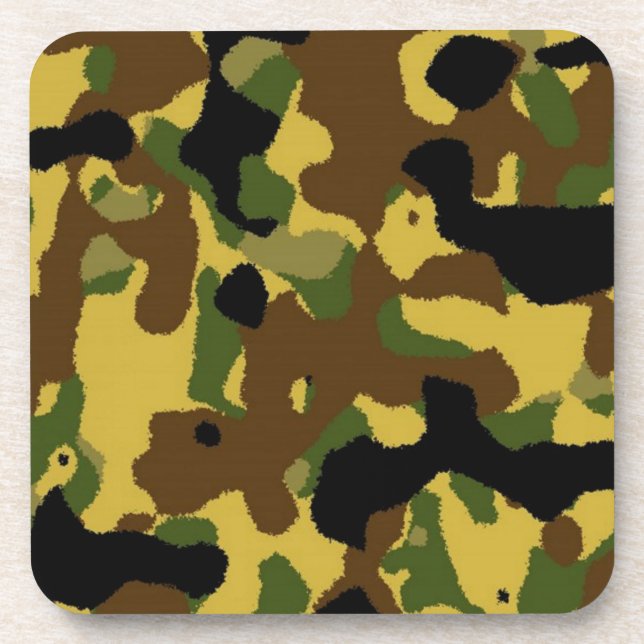 camouflage Pattern Coaster (Front)