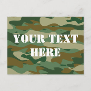 Camouflage pattern design postcards   Personalized