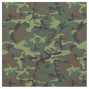 Camouflage Pattern Green Design Fabric